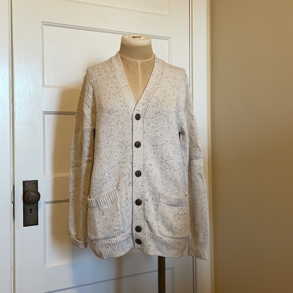 GAP Sweaters - GAP Cream Speckled Long Sleeve Cardigan Sweater